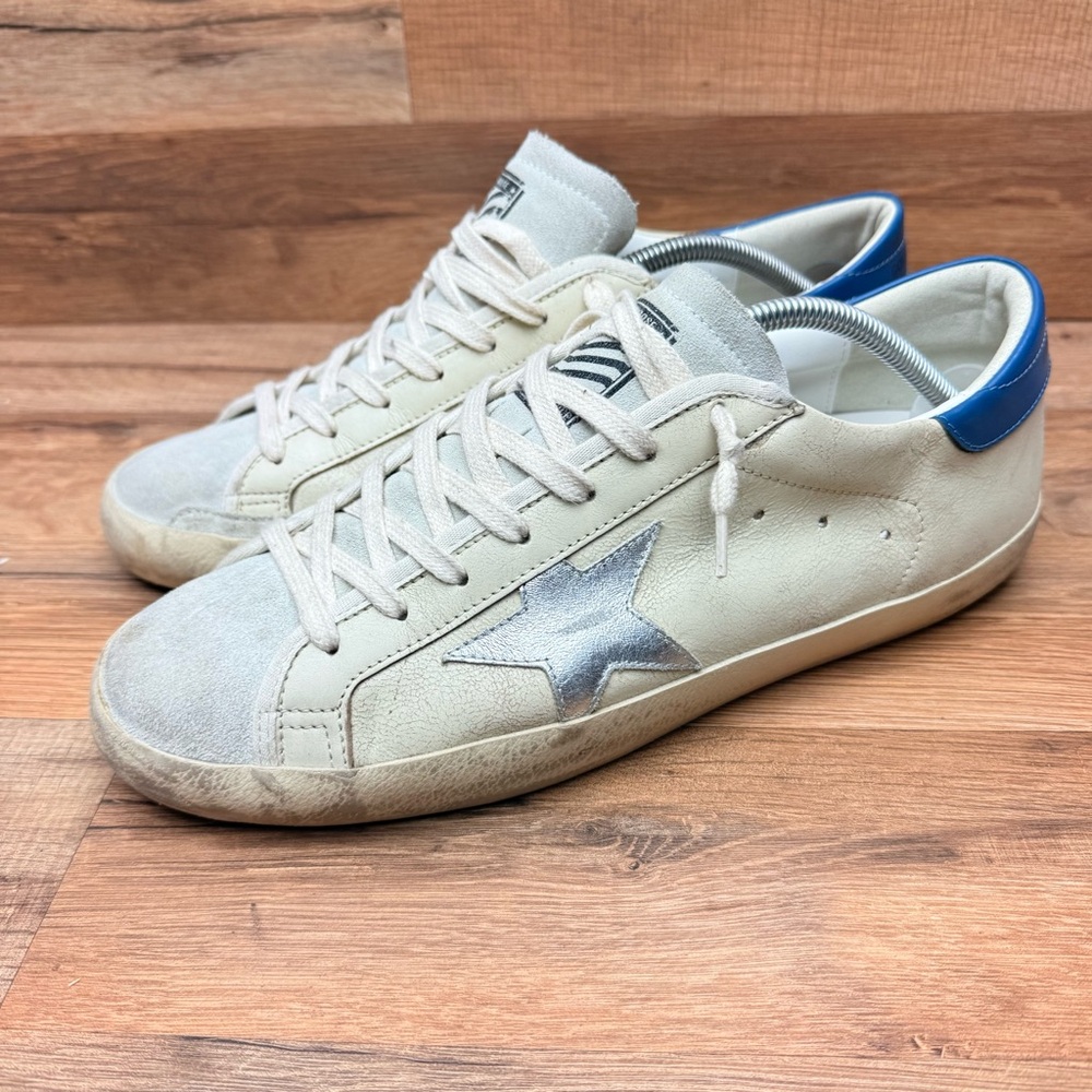 GOLDEN GOOSE Super-Star Men Size 10.5-11 44Leather m Sneakers - Picture 2 of 14